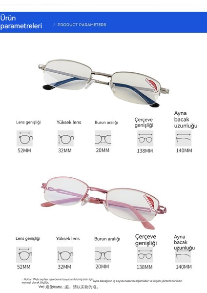 Metal Katlanır Anti-Mavi Işık Taşınabilir Okuma Gözlükleri (Yurt Dışından) fırsatları