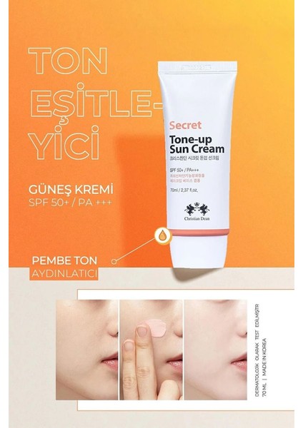 Cilde Aydınlık Görünüm Veren Pembe Bazlı Ton Eşitleyici Kore Güneş Kremi Secret Tone-Up Cream