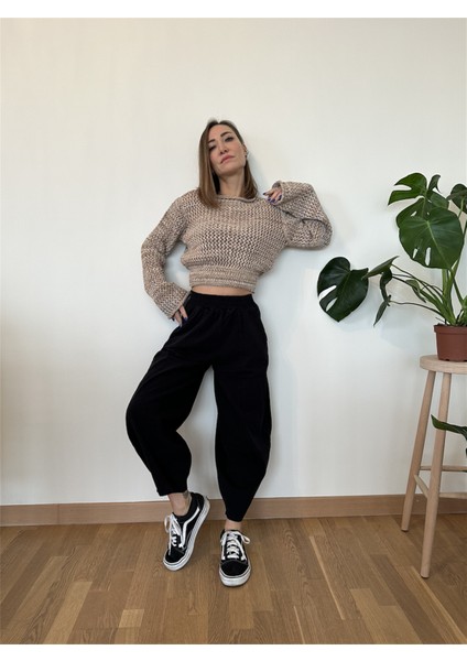 Gabardin Kumaş Balon Pantolon