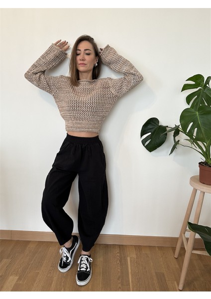 Gabardin Kumaş Balon Pantolon