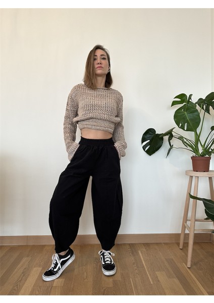 Gabardin Kumaş Balon Pantolon