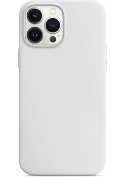 Apple iPhone 14 Pro Max Kılıf Liquid Lansman Silikon Beyaz fiyatları
