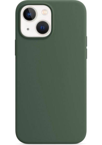 Apple iPhone 14 Plus Kılıf Liquid Lansman Silikon Yeşil