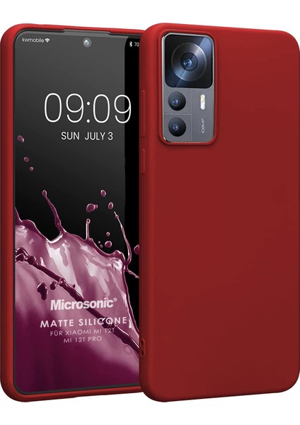 Matte Silicone Xiaomi Mi 12T Kılıf Kırmızı