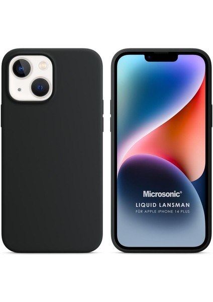 Apple iPhone 14 Plus Kılıf Liquid Lansman Silikon Siyah