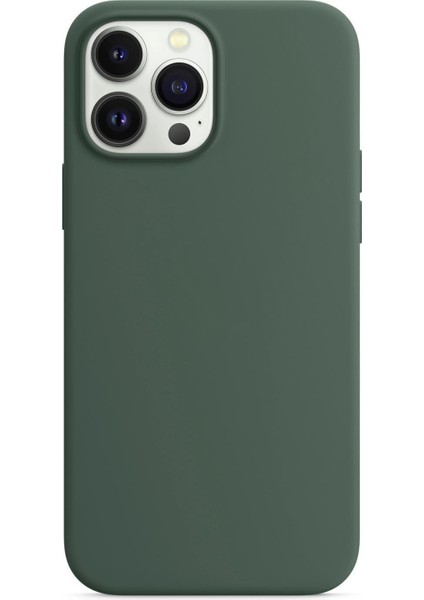 Apple iPhone 14 Pro Max Kılıf Liquid Lansman Silikon Yeşil