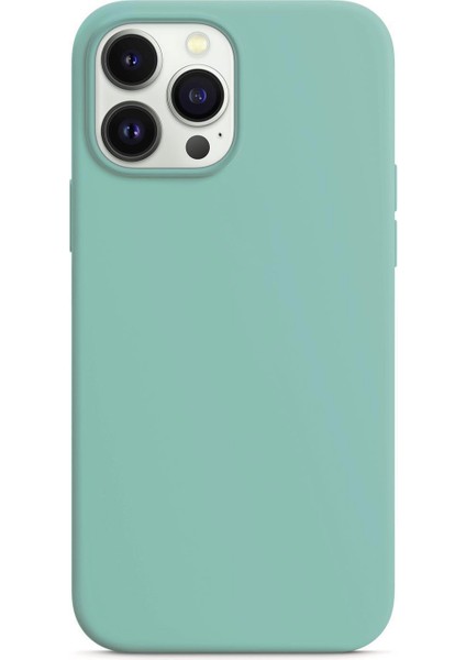 Apple iPhone 14 Pro Kılıf Liquid Lansman Silikon Su Yeşili