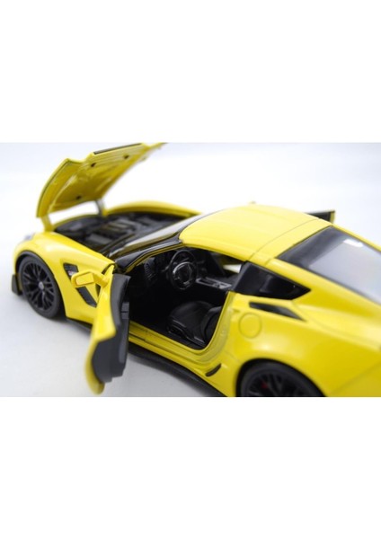 2017 Chevrolet Corvette Z06 1:24 Sarı Model Araba