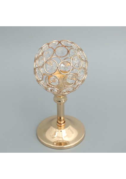 3 Yükseklik Altın Kristal Goblet Çay Işık Şam Tutucu Sevgililer (Yurt Dışından) fırsatları