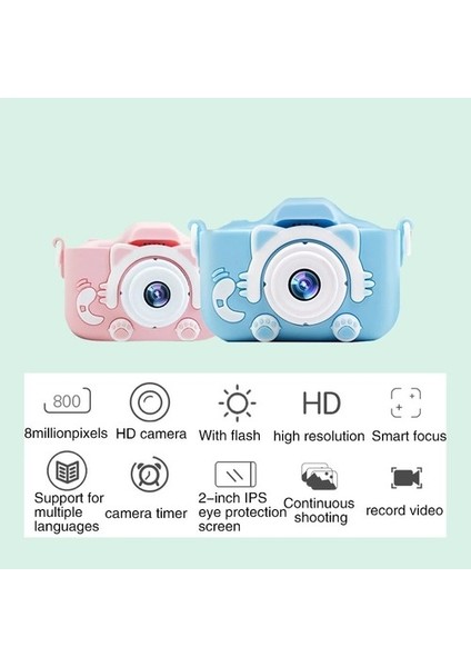 Üsküdar Iletişim Mini Eğitici Çocuk Fotoğraf Makinesi Kılıflı Kamera Çocuklar Için Dijital Fotoğraf ve Oyun Makinesi fırsatları