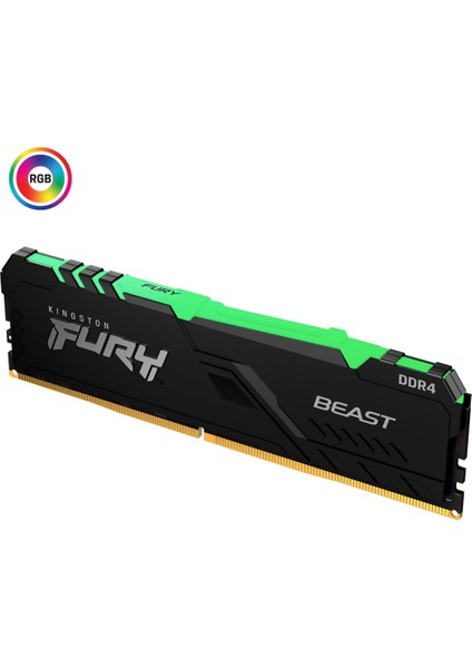 Fury Beast RGB 8GB KF432C16BBA/8 (1x8GB) DDR4 3200MHz CL16 Masaüstü PC Bellek