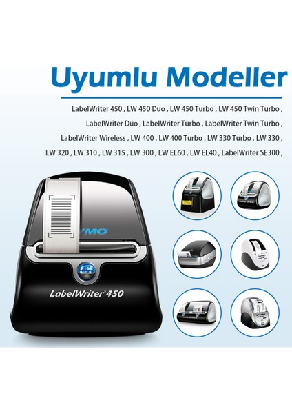 Dymo Labelwriter 450 11354 Lw Etiket 57 x 32 mm 1.000 Adet - Beyaz (Muadil)