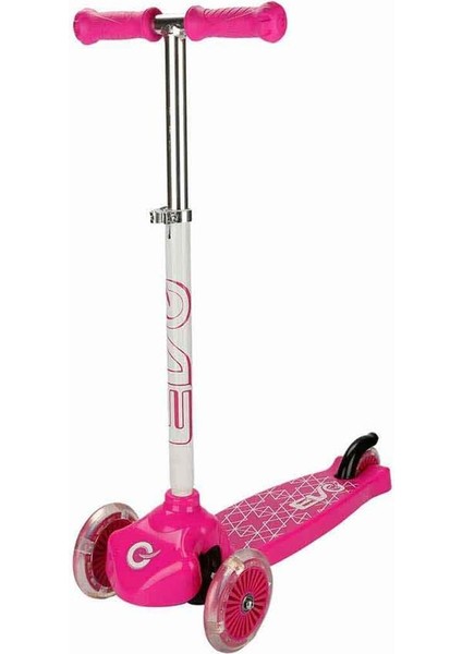 Işıklı 3 Tekerlekli Pembe Scooter