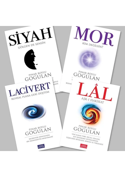 Siyah - Mor - Lacivert - Lal, Pınar Boylu Gogulan (4 Kitap), Caprice B112 Kalem Hediye