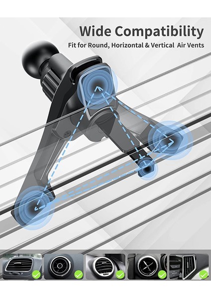 Klipsli Araç Telefon Tutacağı Klima Peteği Araba Telefon Tutacağı Metal Klipsli Düşmeme Garantili