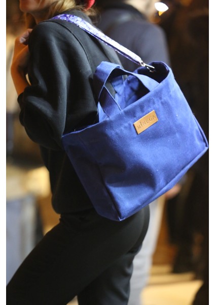 Blue Moon Bag - Mumlu Kanvas Çanta