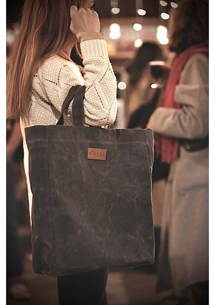 Grey Moon Big Bag-Mumlu Kanvas Çanta fiyatları