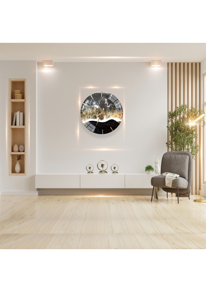 Gold Desen Cam Saat - 40 cm fiyatları