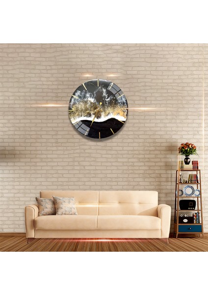 Gold Desen Cam Saat - 40 cm modelleri