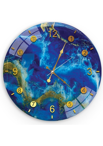 Mermer Desen Cam Saat - 40 cm