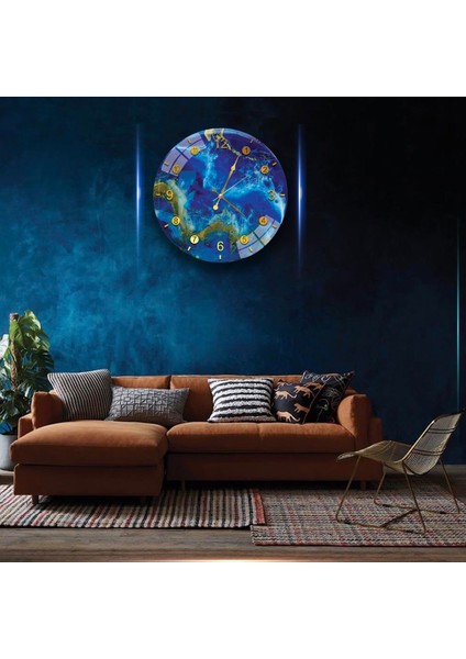 Mermer Desen Cam Saat - 40 cm fiyatları