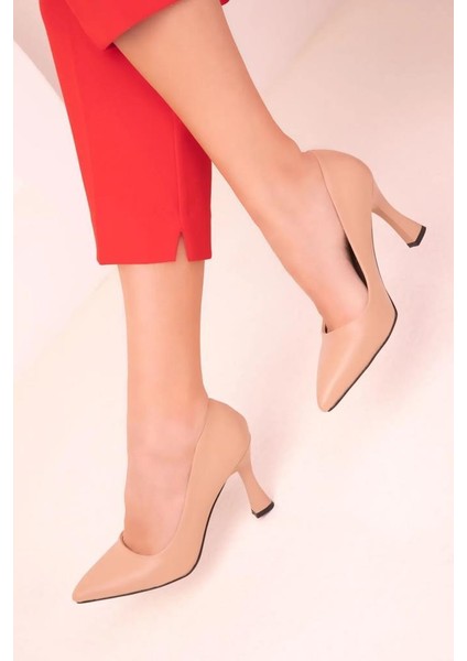 Kadın Siyah Klasik Topuklu Ayakkabı Rahat Şık Stiletto