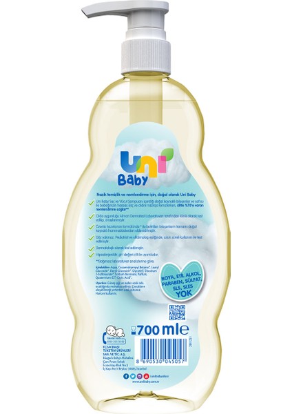 Uni Baby Göz Yakmayan Bebek Şampuanı 700 Ml