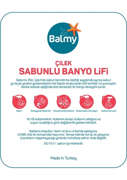 Çilek Sabunlu Banyo Lifi