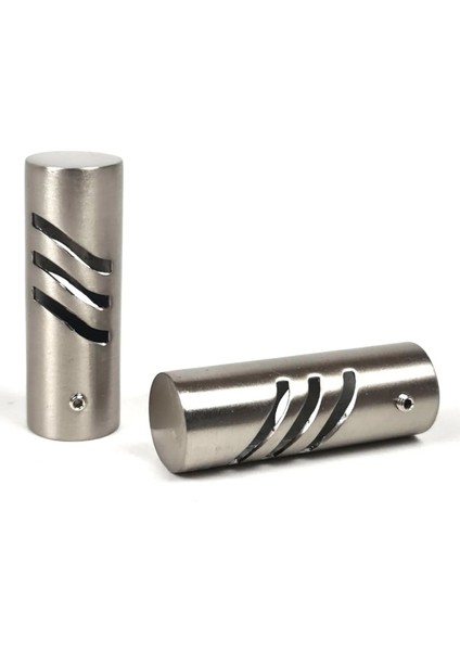 Binbirreyon Rustik Perde Borusu Başlığı 2 Adetli Set Çelik Silindir 19MM KD010