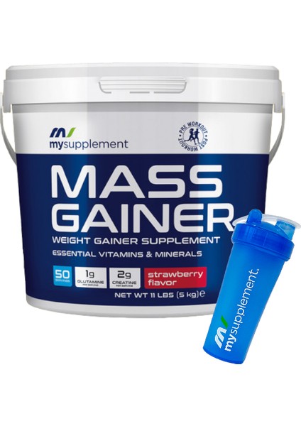 Mysupplement Mass Gainer Karbonhidrat Tozu Çilek 5000 gr