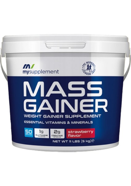 Mysupplement Mass Gainer Karbonhidrat Tozu Çilek 5000 gr