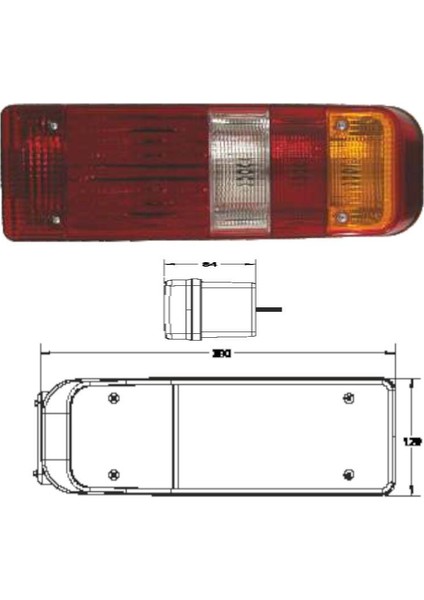 Üniversal Kamyon Dorse Stop Lambası Soketli