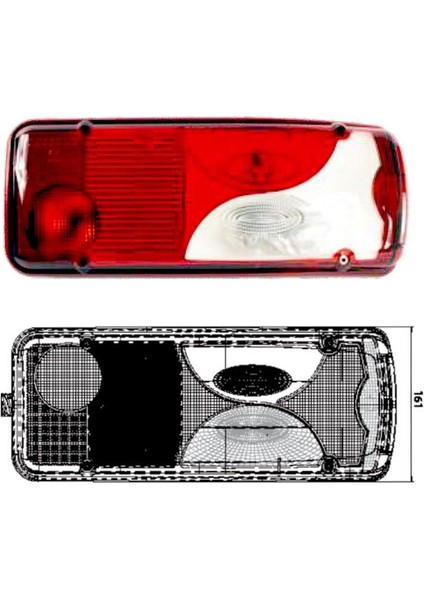 Üniversal Kamyon Dorse Stop Lambası Soketli Sağ 201801 modelleri