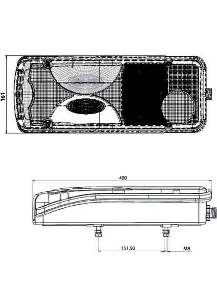 Üniversal Kamyon Dorse Stop Lambası Soketli Sağ 201801 fırsatları