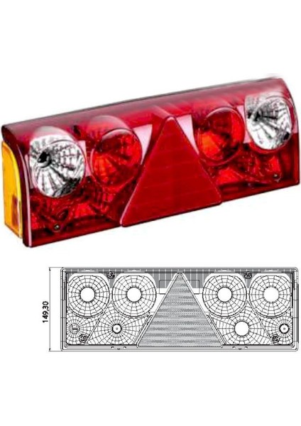 Üniversal Kamyon Dorse Stop Camı Beyaz Sinyalli fiyatları