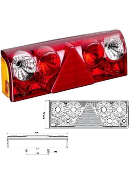 Üniversal Kamyon Dorse Stop Camı Beyaz Sinyalli modelleri