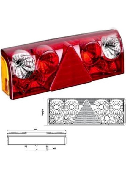 Üniversal Dorse Stop Lambası Kablolu Sol 201615-KLHSC modelleri