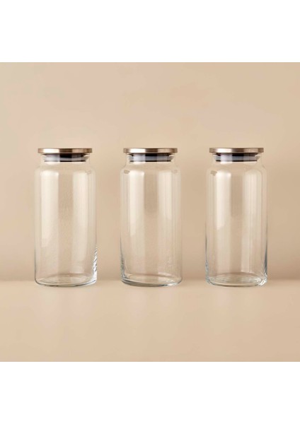 Jely Metal Kapaklı 3'lü Kavanoz Seti (1400 cc)