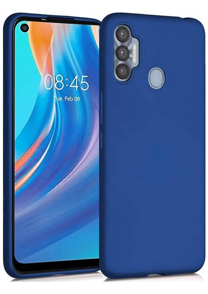 Tecno Spark 7 Pro Kılıf Ultra Ince Renkli Silikon Kapak Mavi