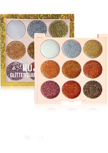 Mujgan 9'lu Elmas Ambalajlı Glitter Far Paleti