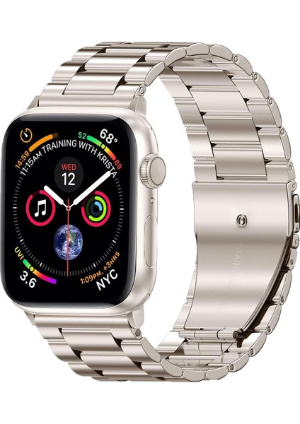 Apple Watch 42/44/45/46/49mm Kordon Klipsli Metal Kordon 04-A 2/3/4/5/6/se/7/8/9/10/ultra