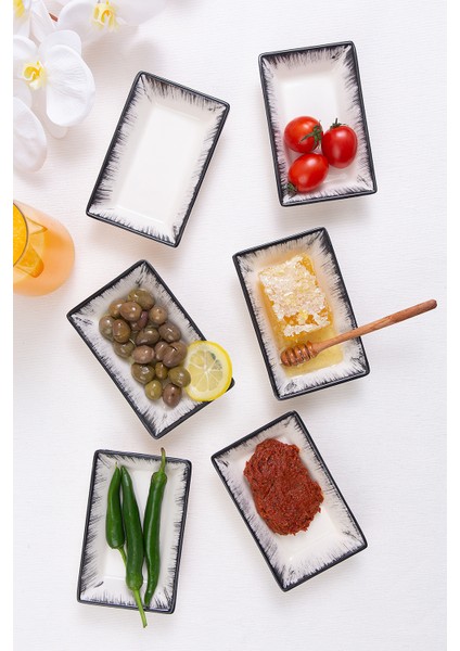 6 Lı Çerezlik Siyah Handmade Kahvaltılık