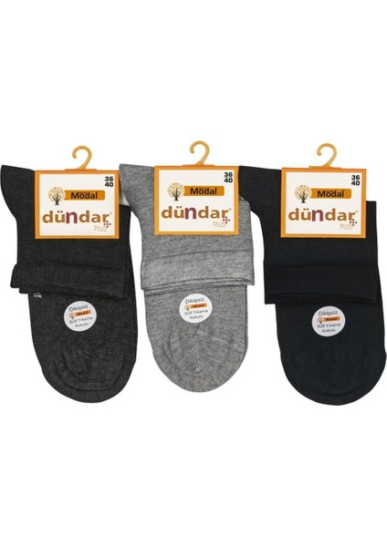 Unisex 12"li Karışık Renk Modal Dikişsiz Kısa Konç Çorap 6937