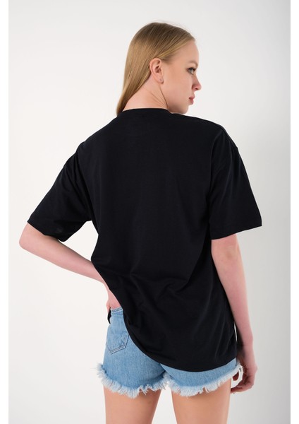 Kadın Better Baskılı Oversize T-Shirt