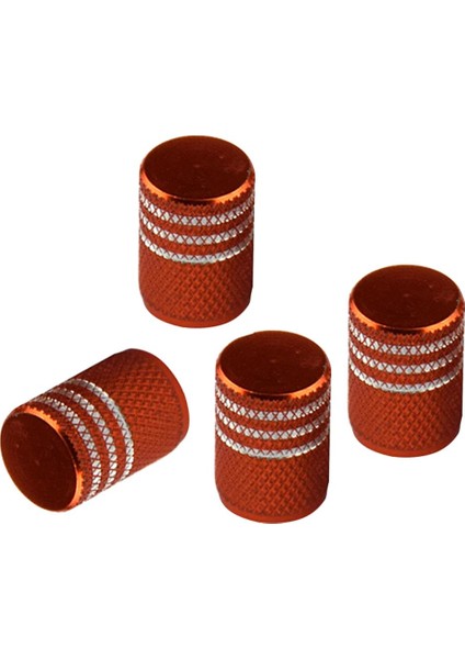 4x Motosiklet Tekerlek Lastiği Hava Valfi Kök Kapakları Toz* Kapak Evrensel Turuncu (Yurt Dışından)