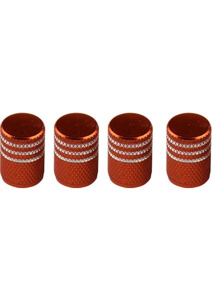 4x Motosiklet Tekerlek Lastiği Hava Valfi Kök Kapakları Toz* Kapak Evrensel Turuncu (Yurt Dışından)