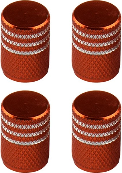 4x Motosiklet Tekerlek Lastiği Hava Valfi Kök Kapakları Toz* Kapak Evrensel Turuncu (Yurt Dışından)