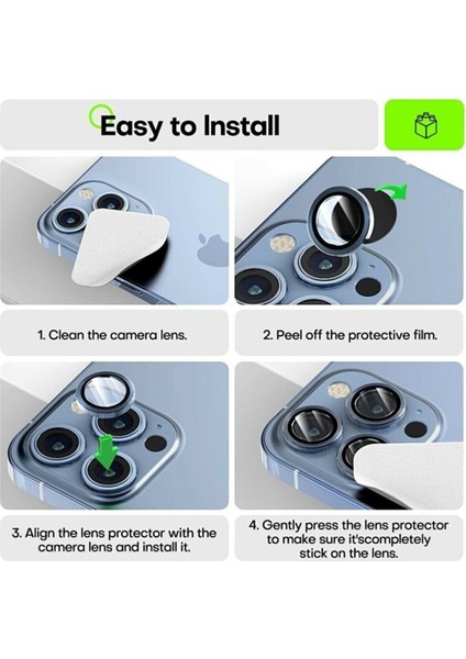 Iphone 13 ve 13 Mini Uyumlu Kamera Lens Koruyucu