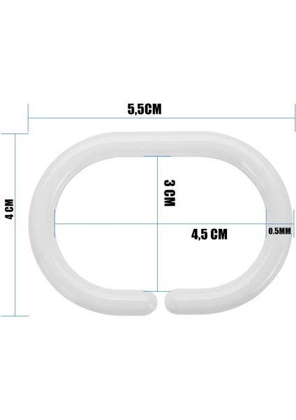 20 Adet Banyo Perde Halkası fiyatları