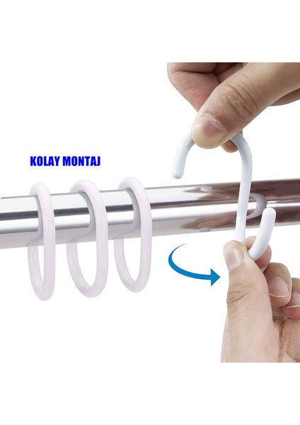 20 Adet Banyo Perde Halkası fırsatları